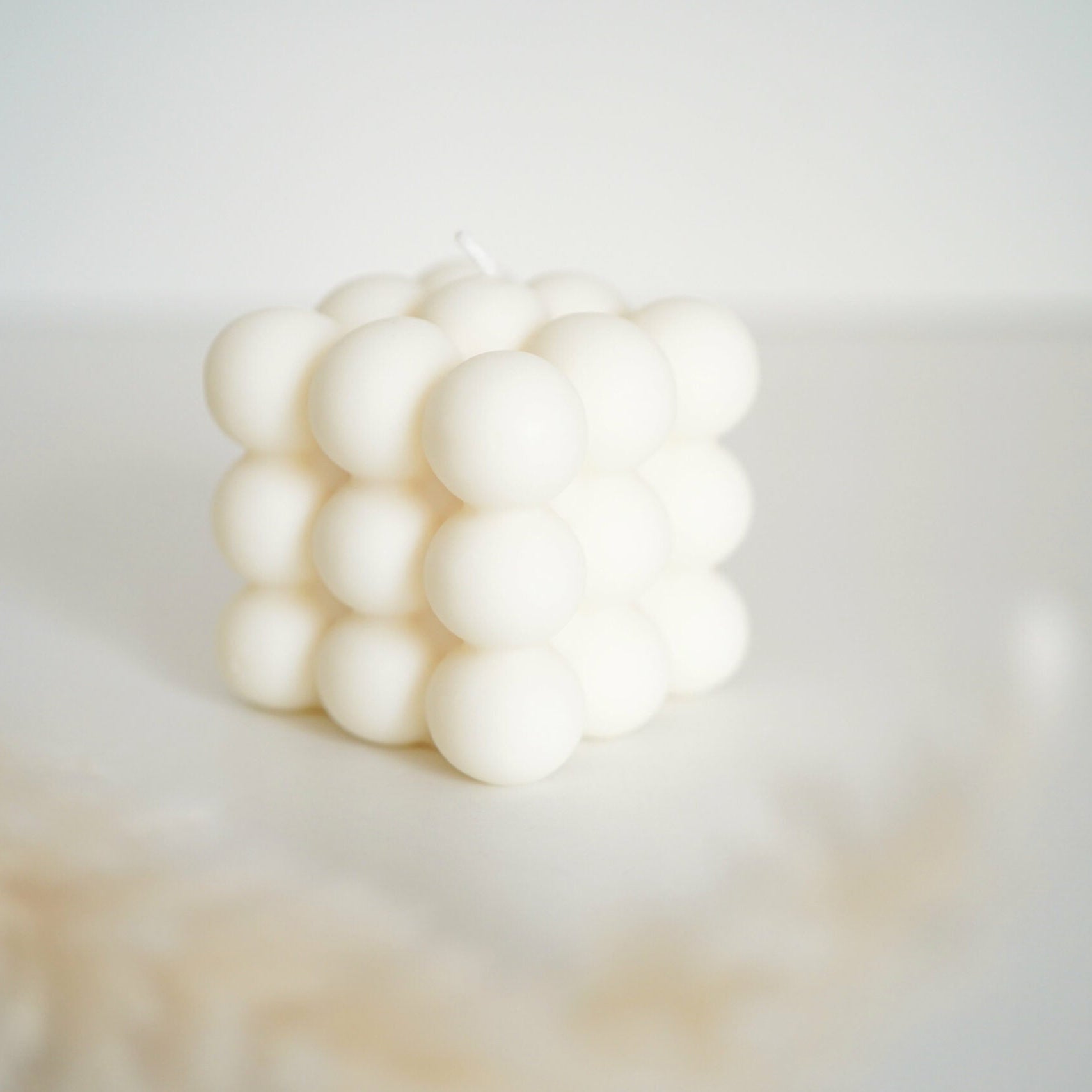 Bubble Kerze White