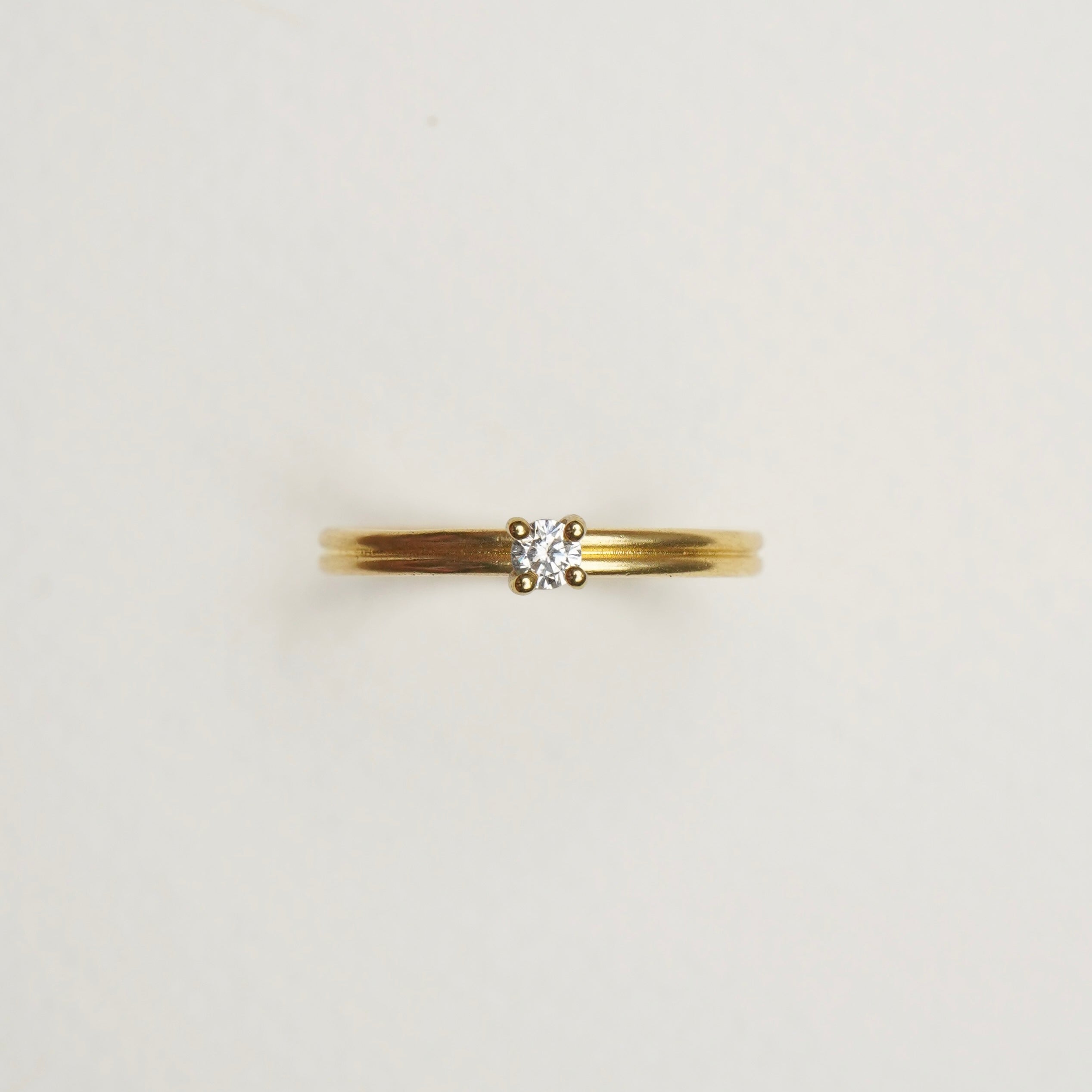 Verlobungsring-Baukasten Gelbgold | 7 | Duo | 4er Krappe 3.5mm