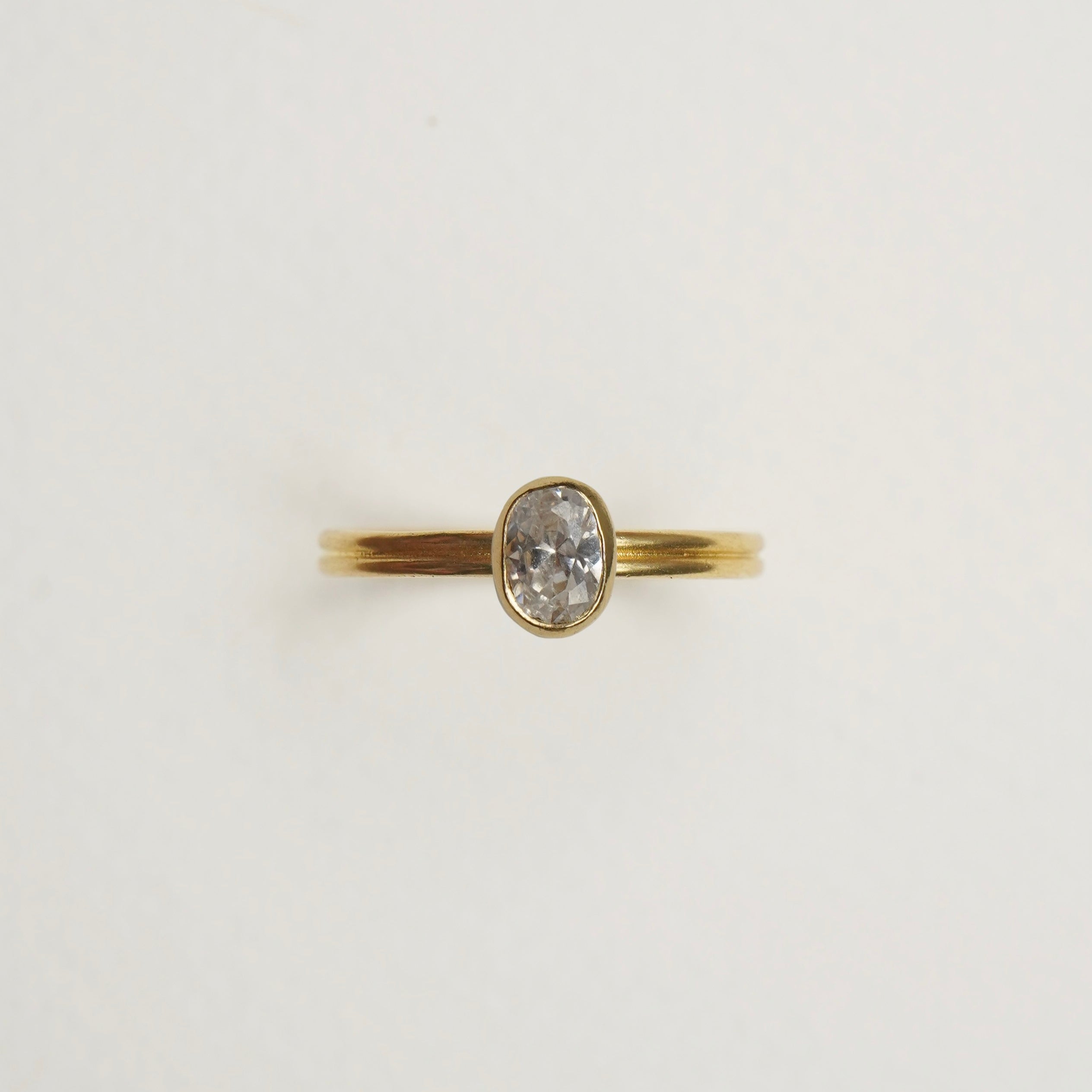 Verlobungsring-Baukasten Gelbgold | 7 | Duo | Zarge oval 5x7 mm