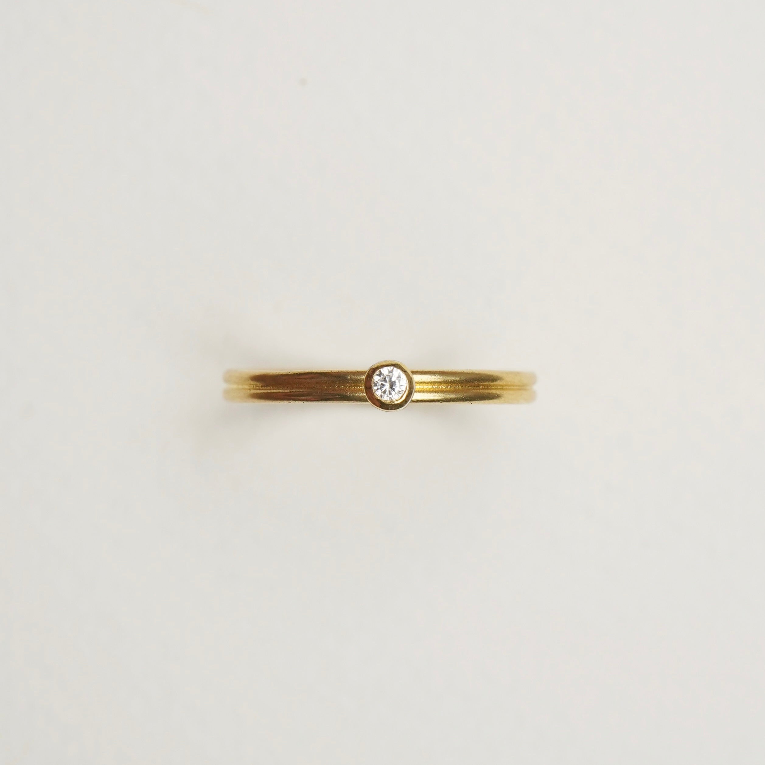 Verlobungsring-Baukasten Gelbgold | 7 | Duo | Zarge rund 2.5 mm