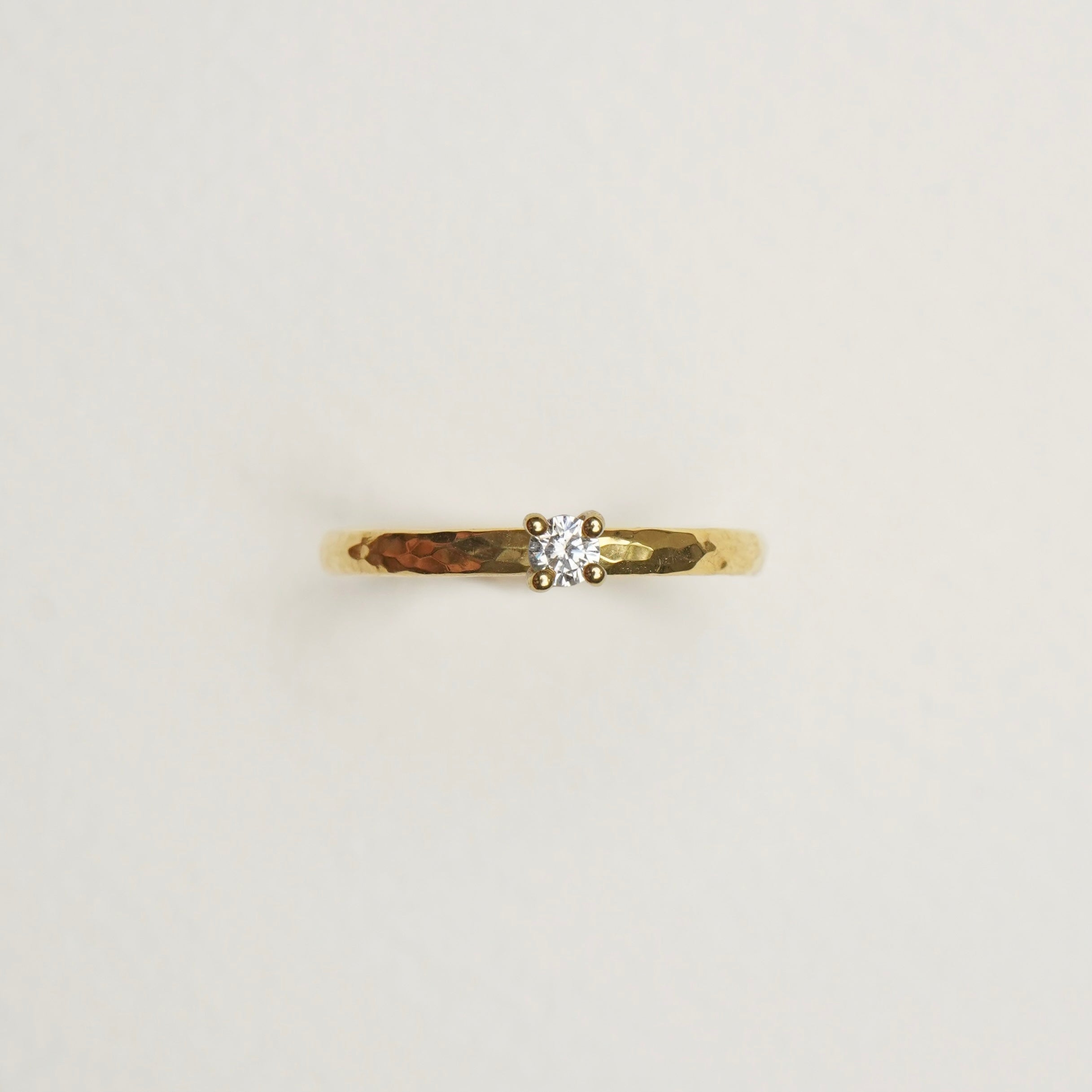 Verlobungsring-Baukasten Gelbgold | 4 | Oval geschmiedet | 4er Krappe 3.5mm