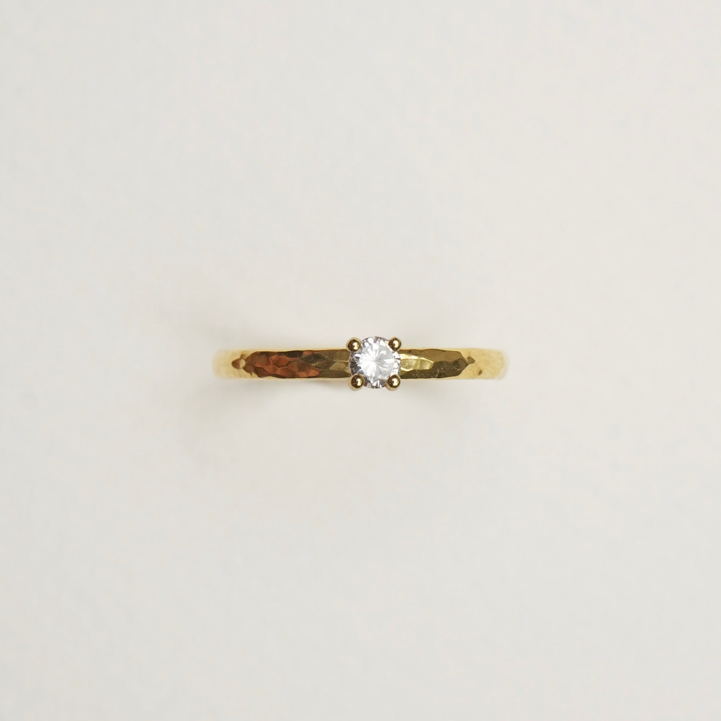 Verlobungsring-Baukasten Gelbgold | 4 | Oval geschmiedet | 4er Krappe 4 mm