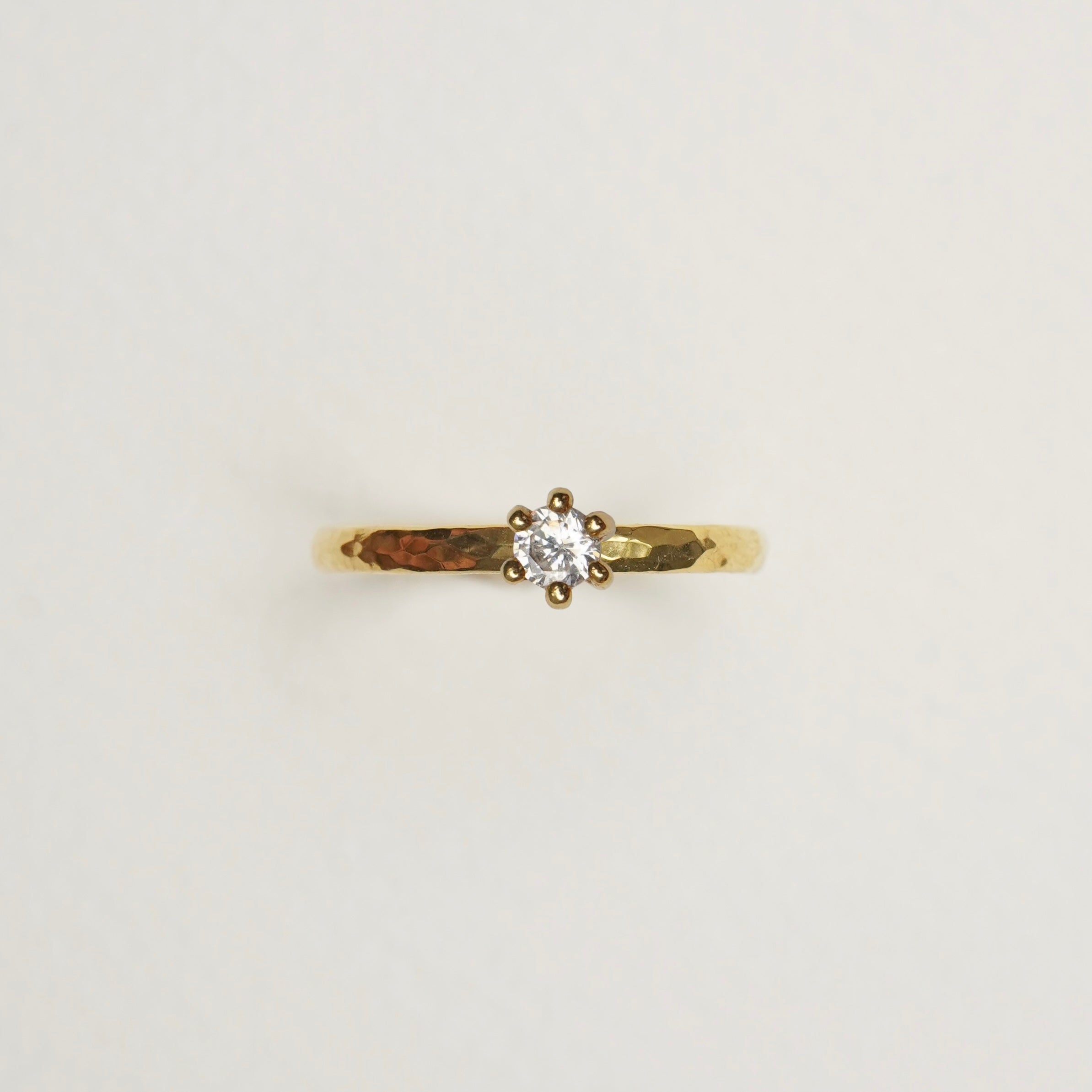 Verlobungsring-Baukasten Gelbgold | 4 | Oval geschmiedet | 6er Krappe 4 mm