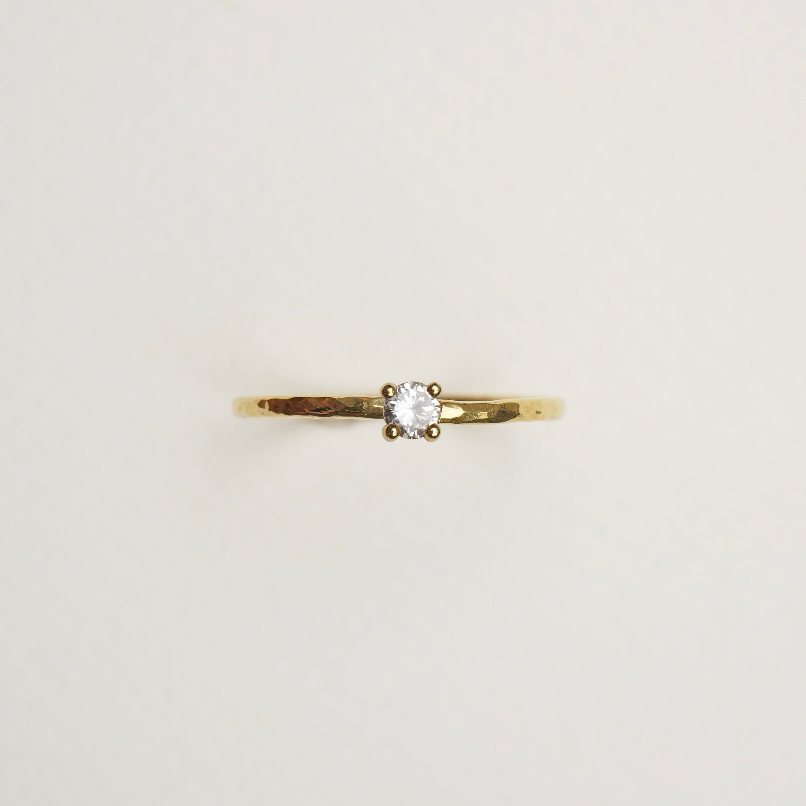 Verlobungsring-Baukasten Gelbgold | 2 | Rund geschmiedet | 4er Krappe 4 mm