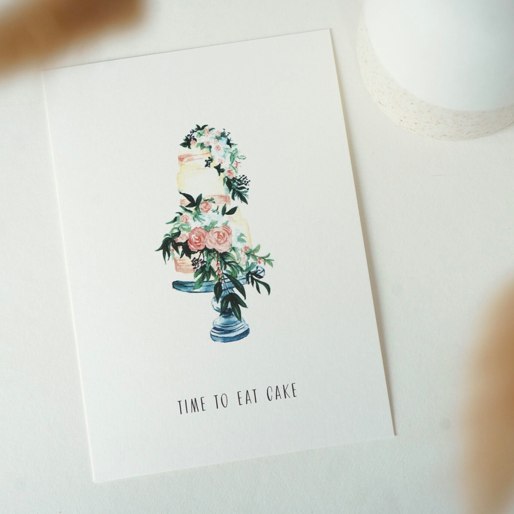 Postkarte | Time to eat cake