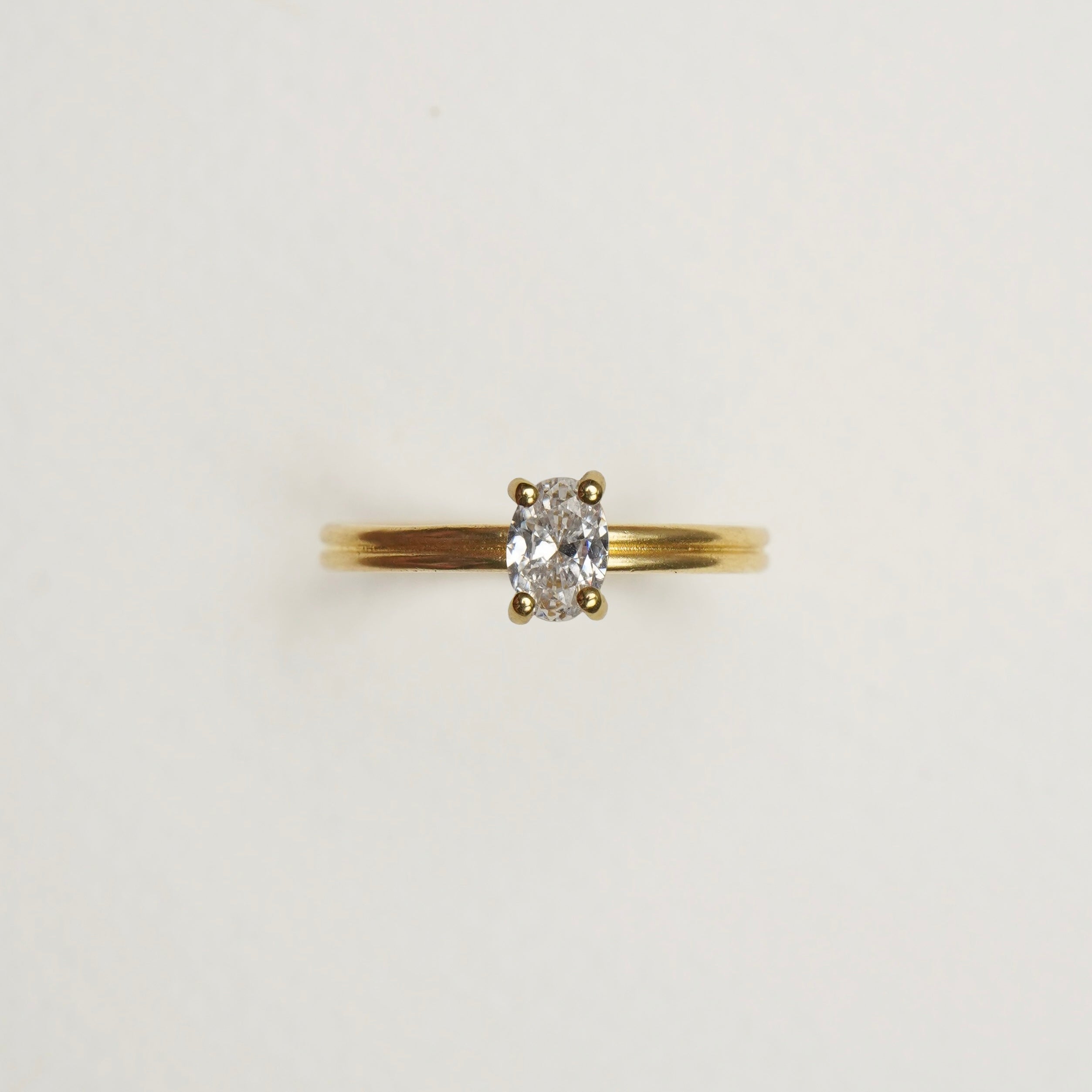 Verlobungsring-Baukasten Gelbgold | 7 | Duo | 4er Krappe oval 5x7 mm