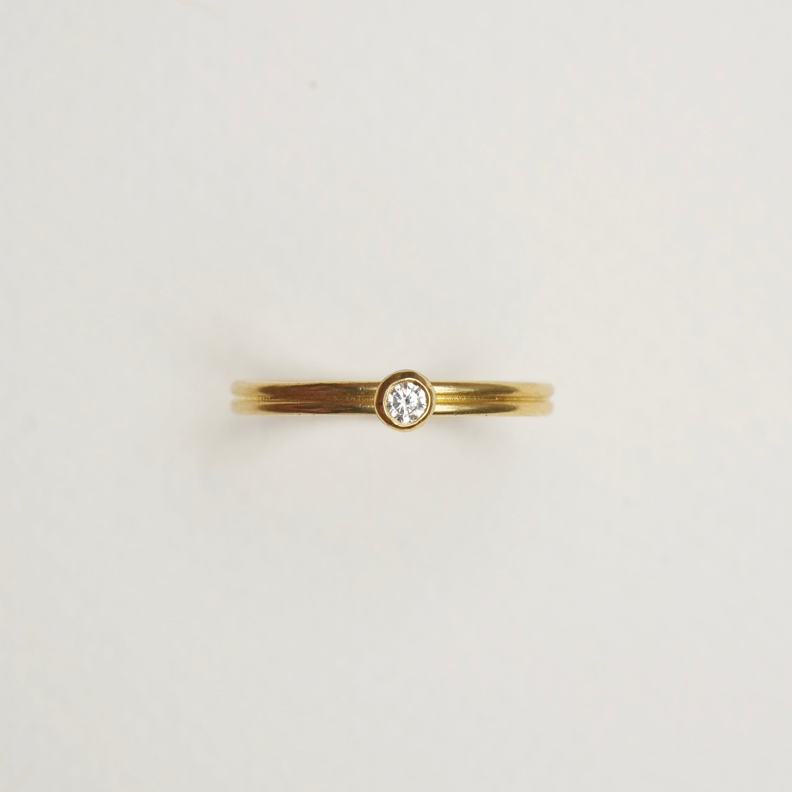 Verlobungsring-Baukasten Gelbgold | 7 | Duo | Zarge rund 3 mm