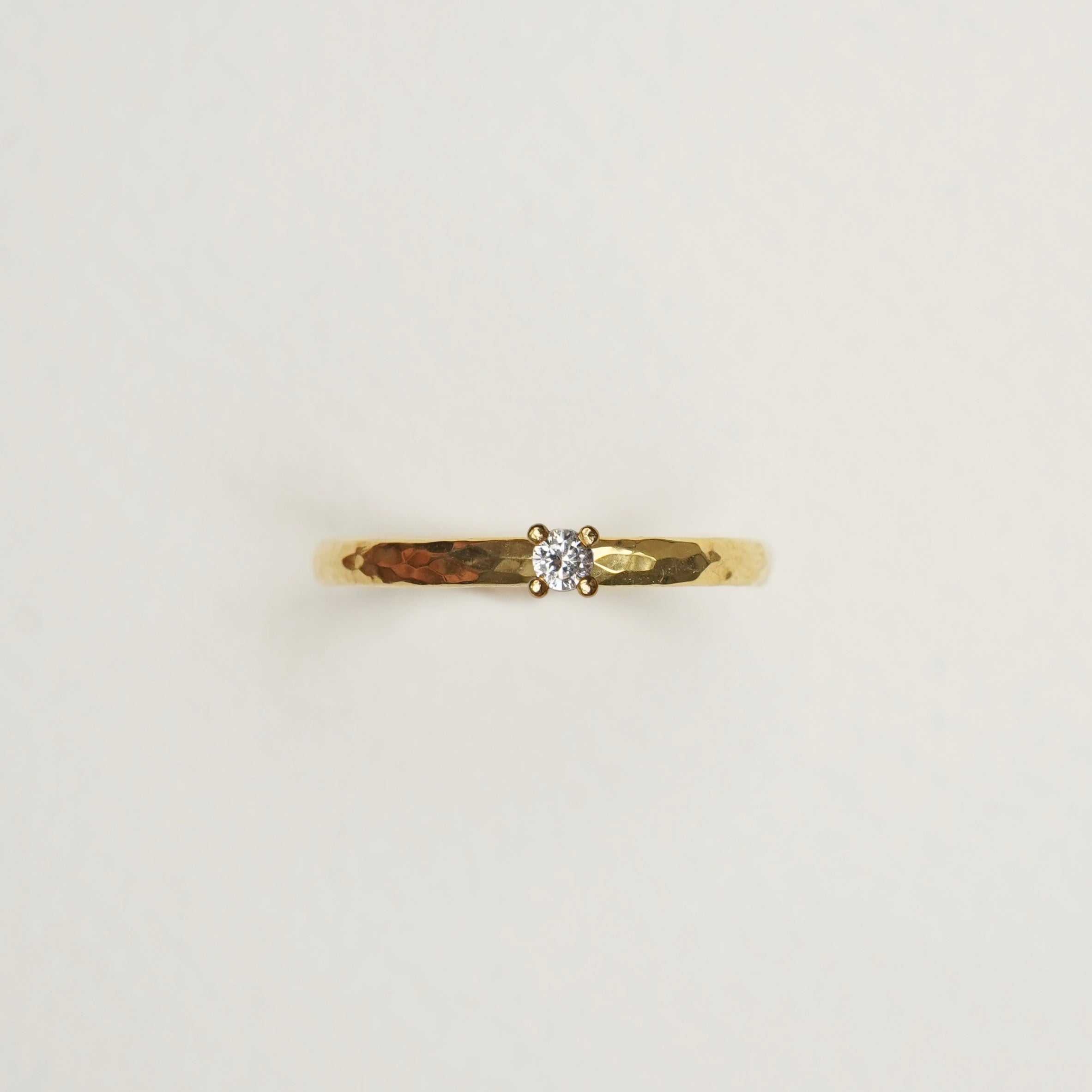 Verlobungsring-Baukasten Gelbgold | 4 | Oval geschmiedet | 4er Krappe 3 mm