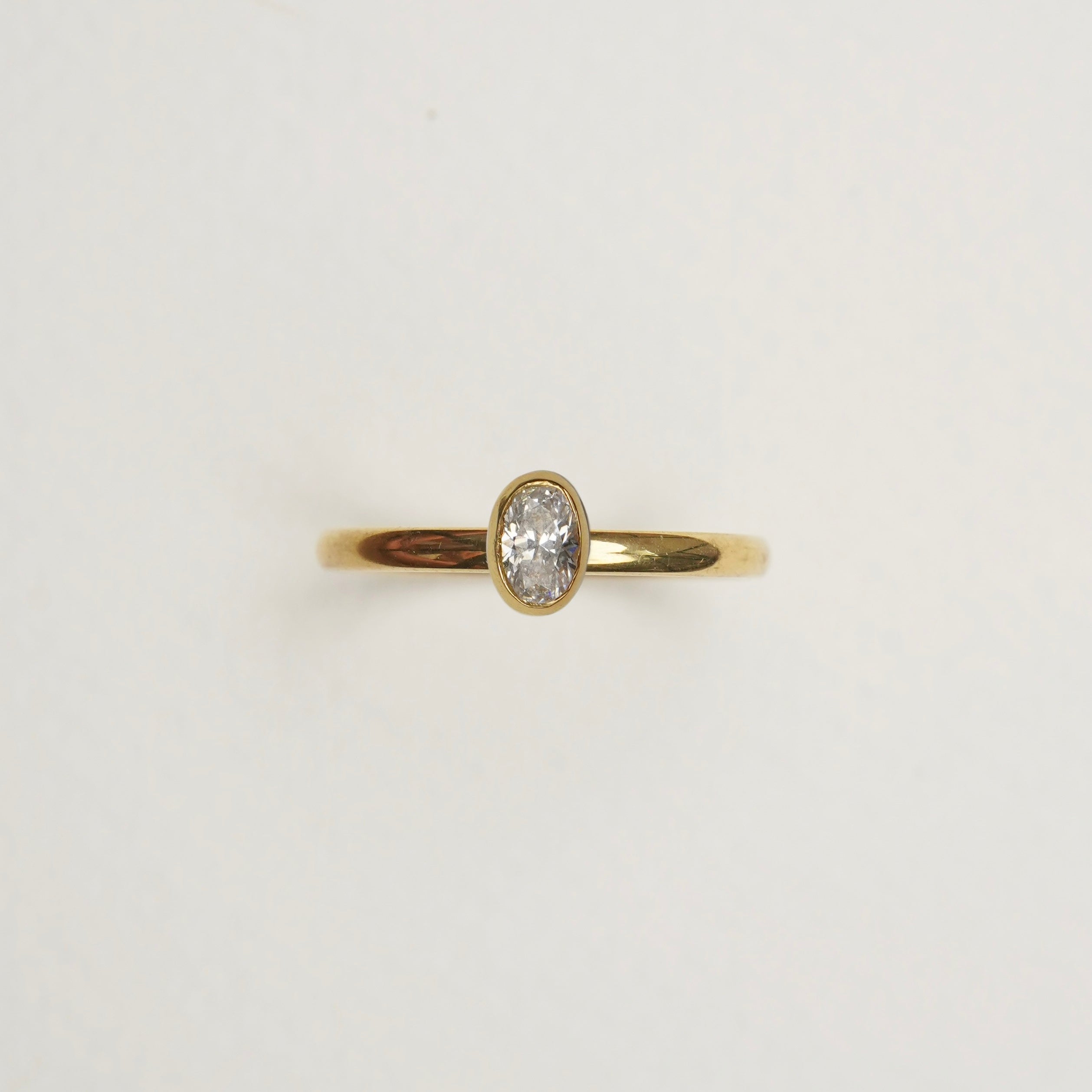 Verlobungsring-Baukasten Gelbgold | 3 | Oval | Zarge oval 4x6 mm
