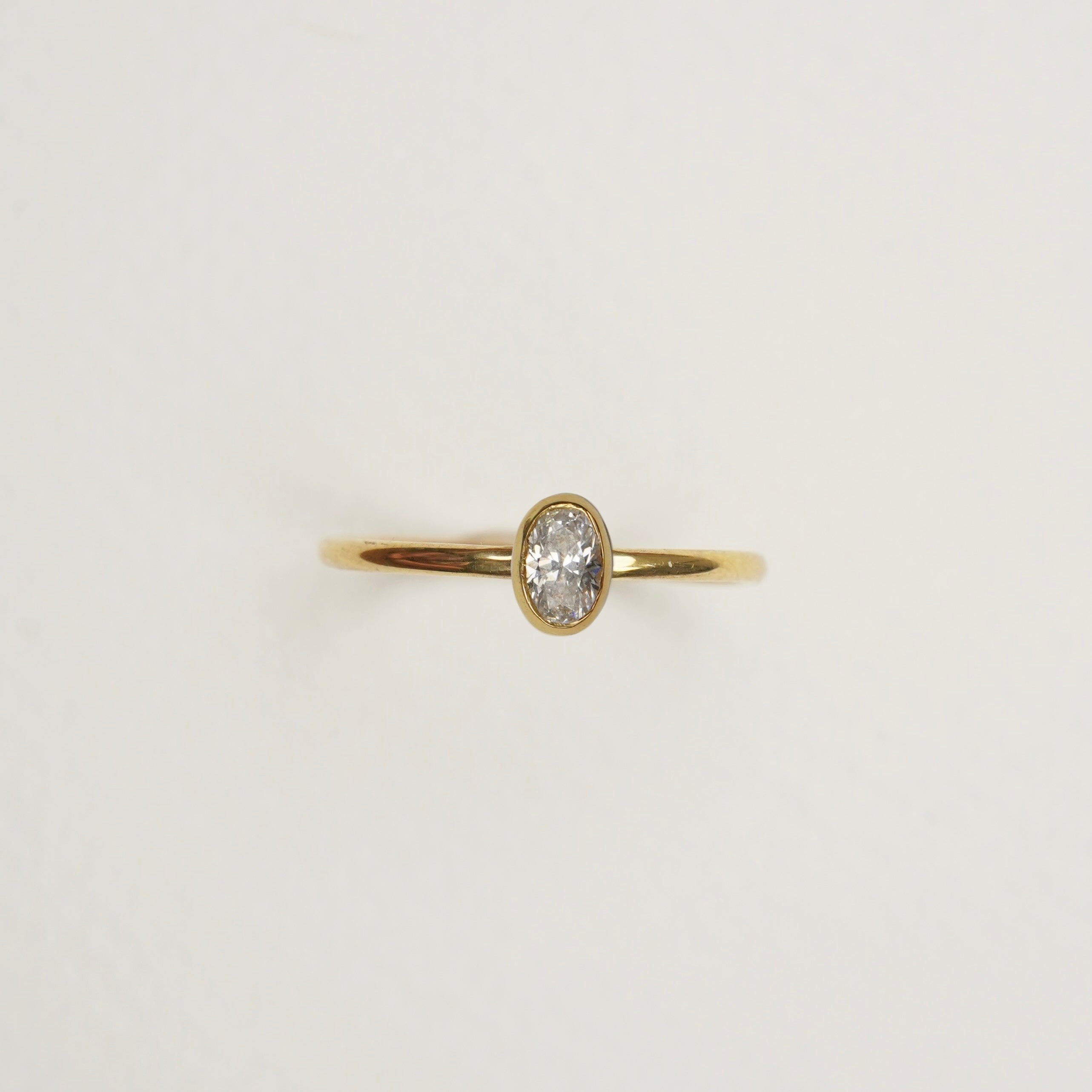 Verlobungsring-Baukasten Gelbgold | 1 | Rund | Zarge oval 4x6 mm